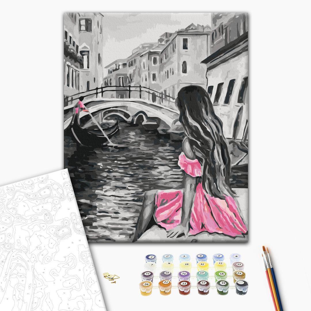 Malen nach Zahlen - Venice (A Girl In A Pink Dress)