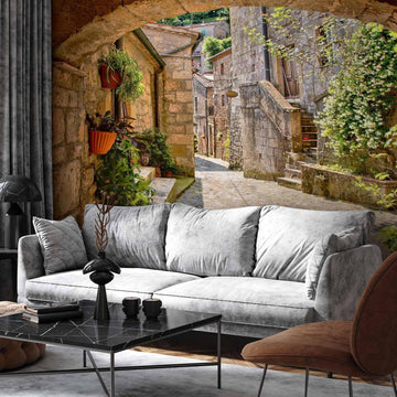 Fototapete - Provincial alley in Tuscany Artgeist
