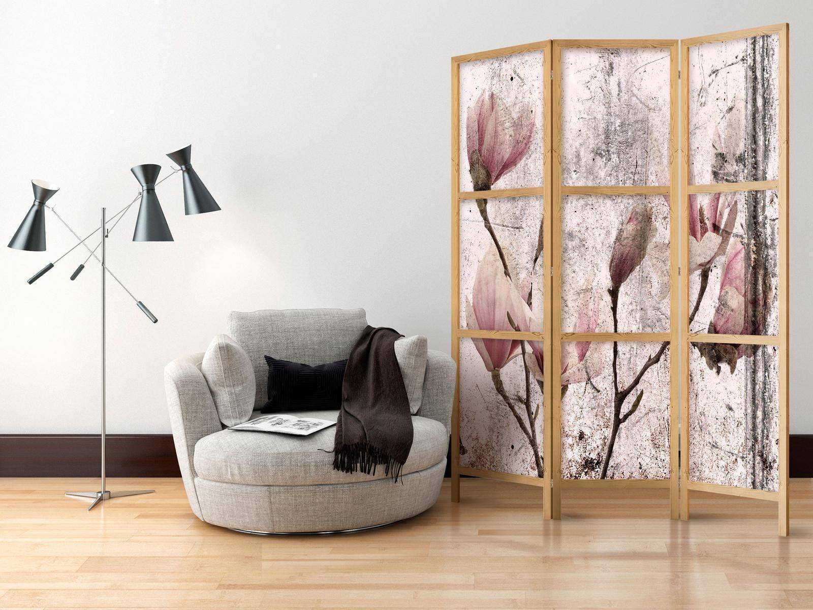 Japanischer Paravent - Vintage Magnolias I Artgeist