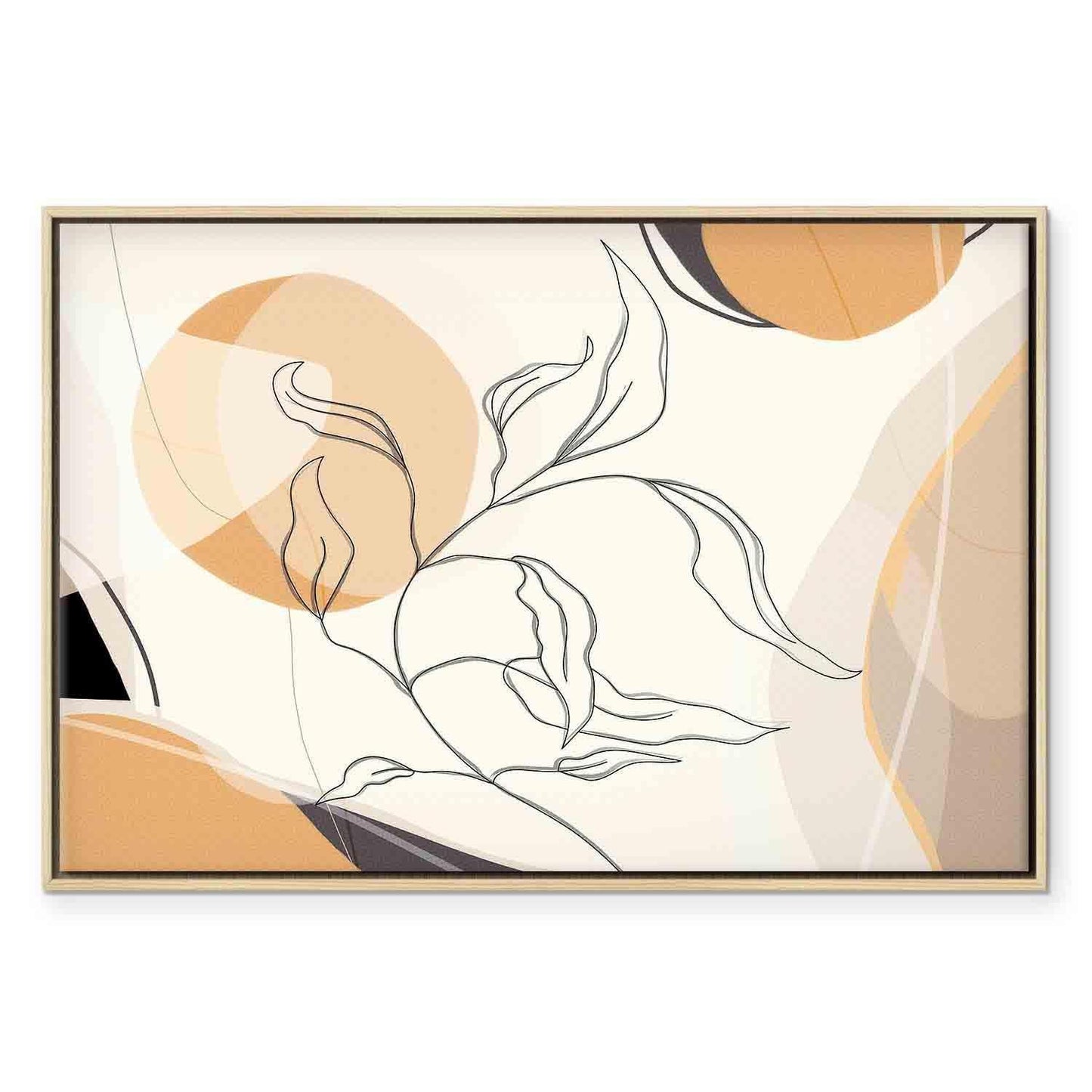 Leinwandbild - Landscape with a leaf