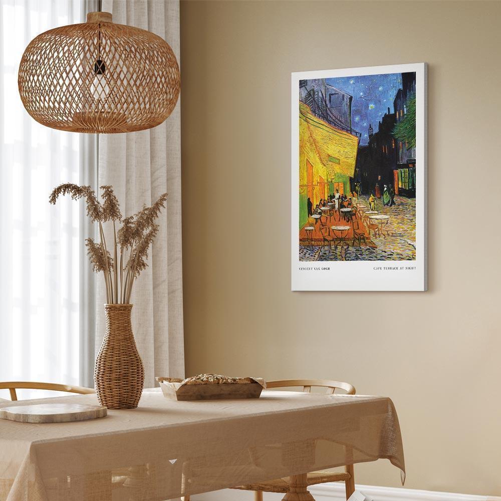 Leinwandbild - Cafe at Night (1 Part) Vertical