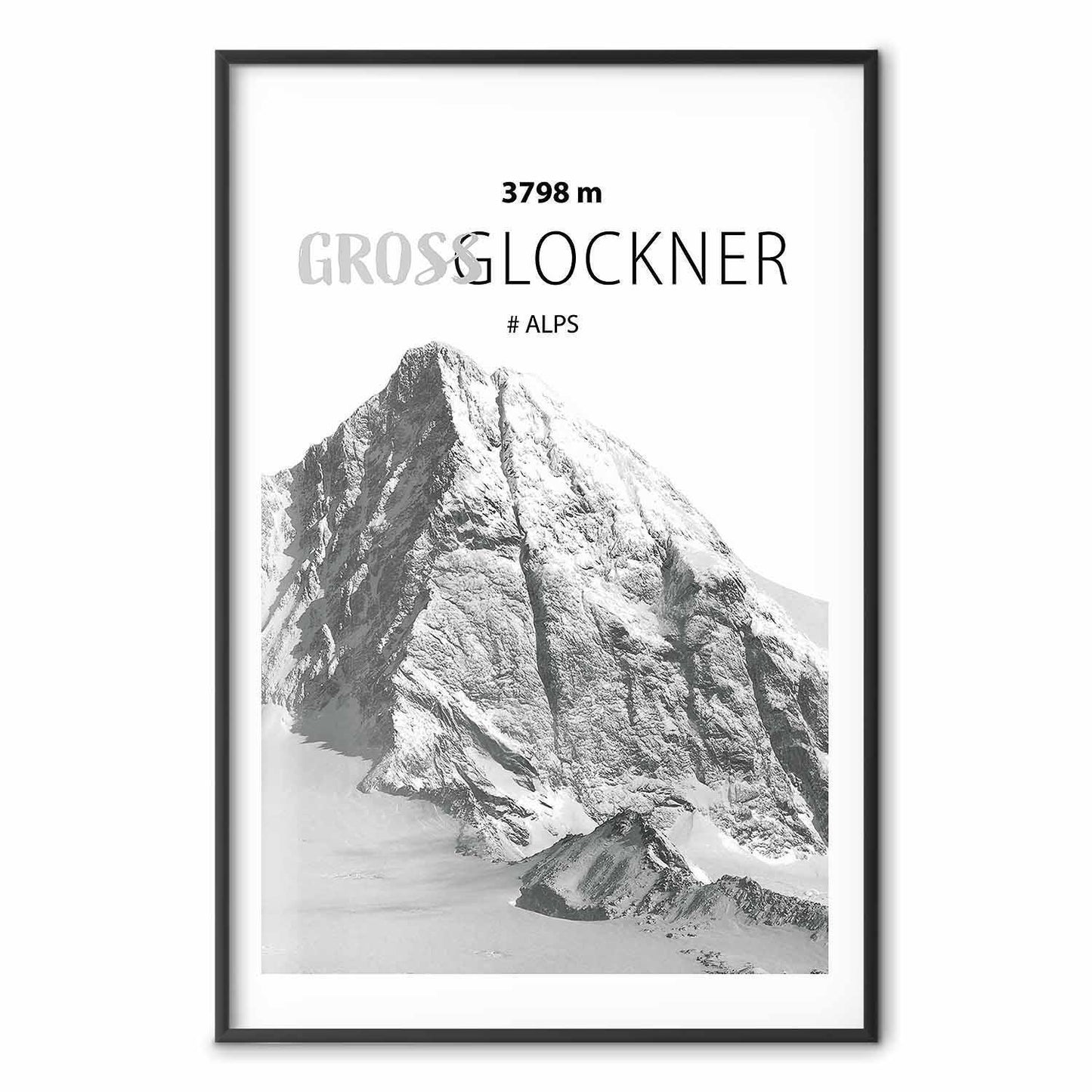 Poster - Majestic mountain peak Glosslockner mountain crown mountain landscape