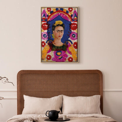 Leinwandbild - Frida Kahlo – The Frame (Self-Portrait)