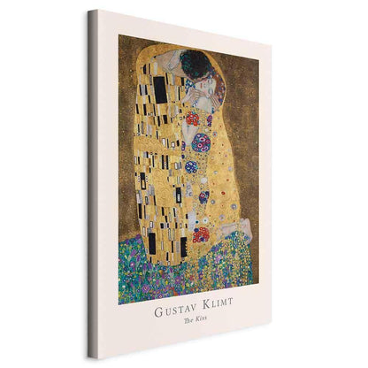 Leinwandbild - Gustav Klimt - The Kiss (1 Part) Vertical