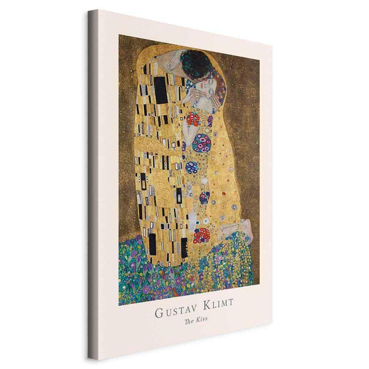 Leinwandbild - Gustav Klimt - The Kiss (1 Part) Vertical