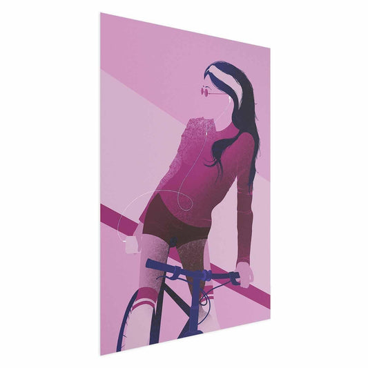 Poster - Woman on a Bicycle Artgeist