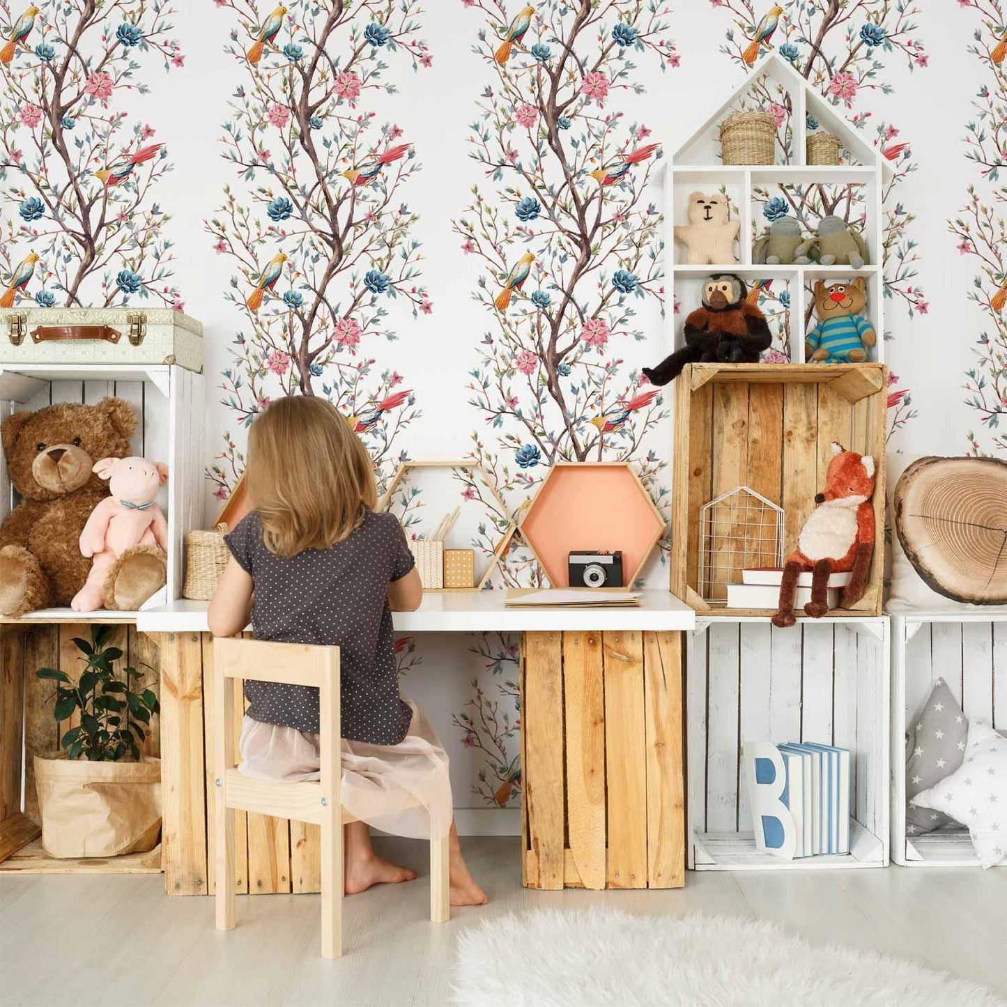 Tapete - Birds on a Flowering Twig