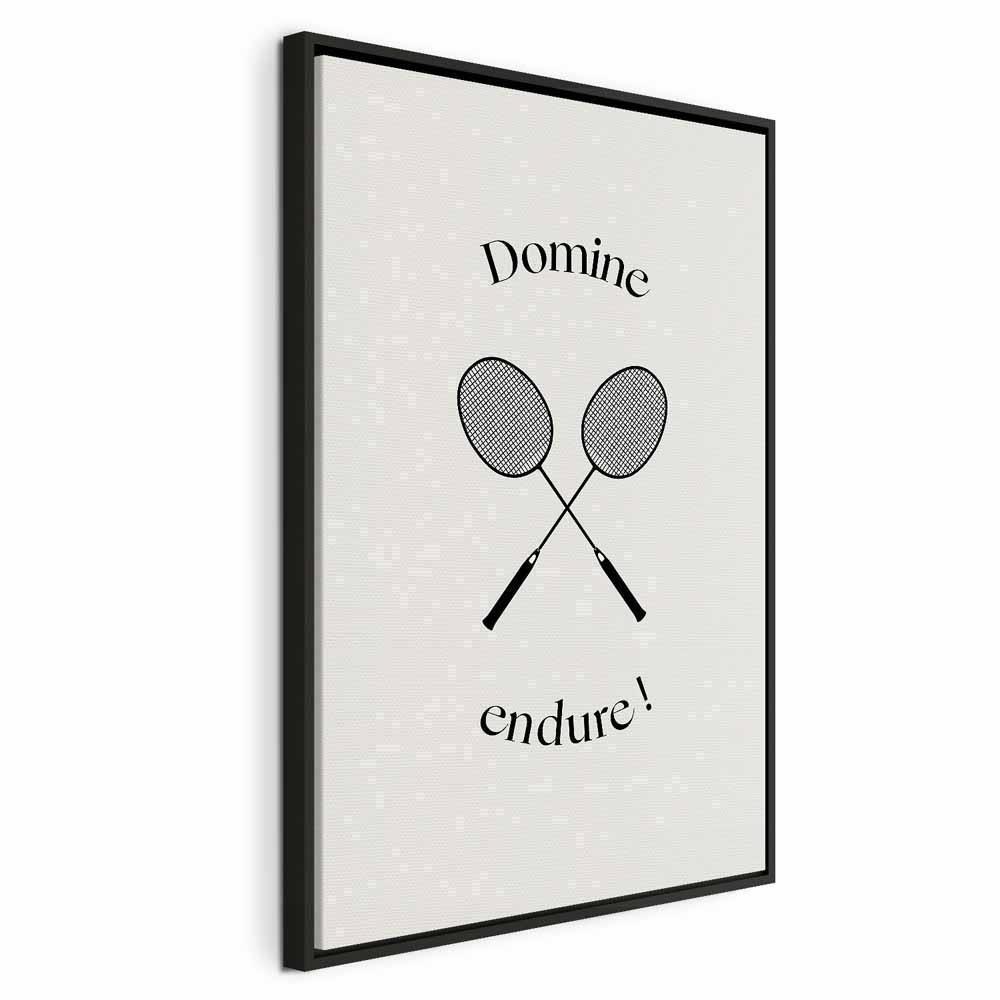 Leinwandbild - Black Badminton Rackets