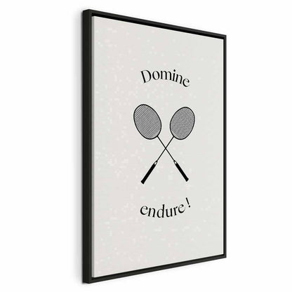 Leinwandbild - Black Badminton Rackets