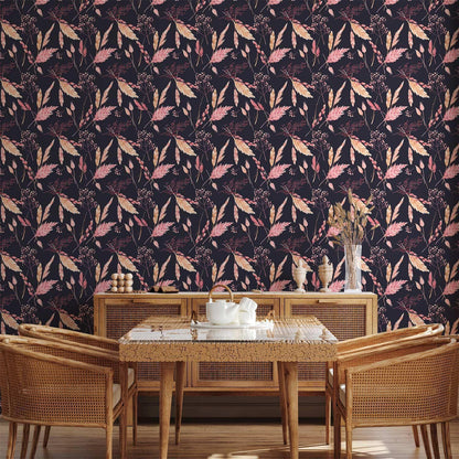 Tapete Rosa Gräser - Zarte Grashalme in sanften Rosétönen