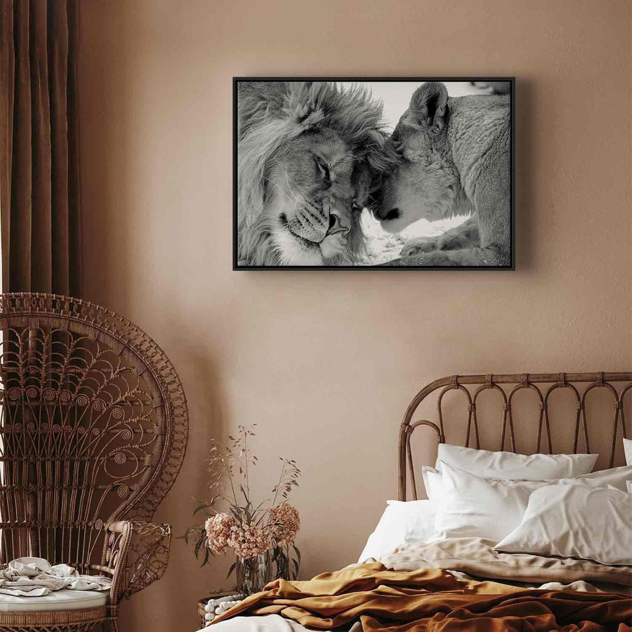Leinwandbild - Lion's Love Artgeist