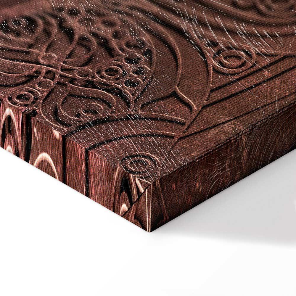 Leinwandbild - Mandala: Amber Silence