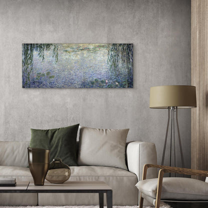 Leinwandbild - Water Lilies: Two Weeping Willows Artgeist