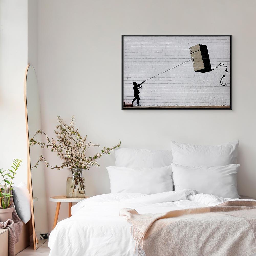 Leinwandbild - Flying Fridge (1 Part) Wide