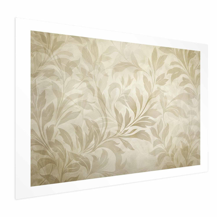 Poster - Sand-colored Leaves and Vines Artgeist