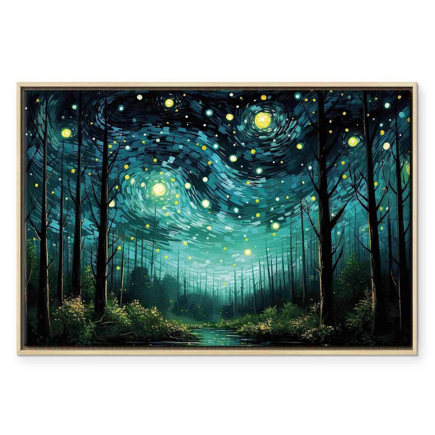 Leinwandbild - Starry night - a contemporary version of Van Gogh's night sky