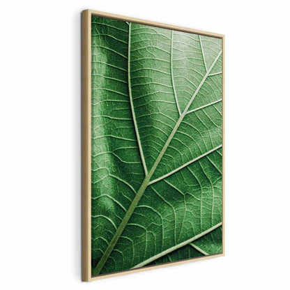 Leinwandbild - Malachite Leaf (1 Part) Vertical