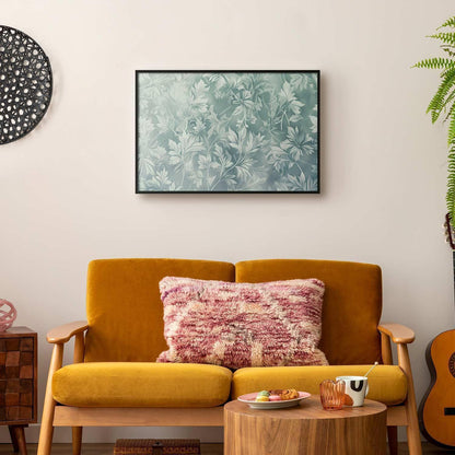 Poster - Worn Floral Patterns in Muted Turquoises Artgeist