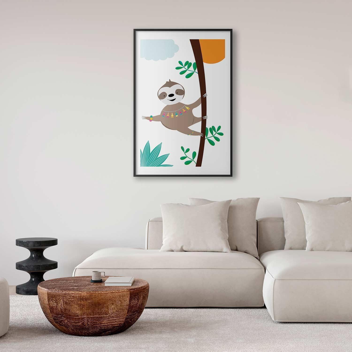 Poster - Cheerful Sloth Artgeist