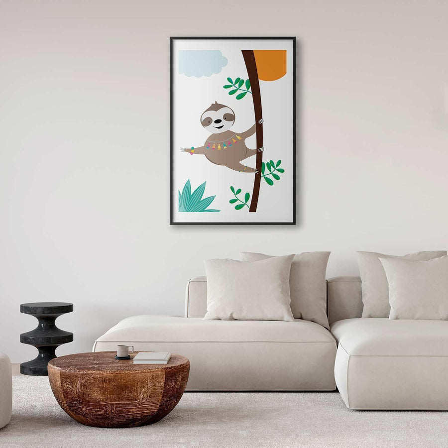 Poster - Cheerful Sloth Artgeist