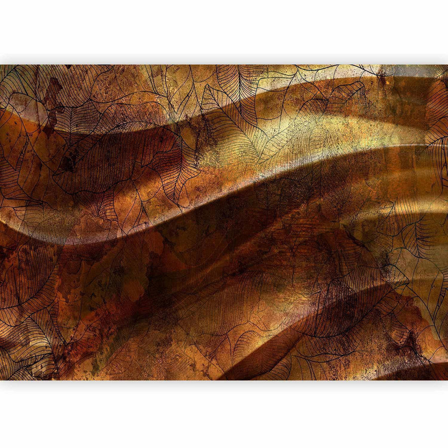 Fototapete Liquid Gold – Abstrakte Eleganz in Gold und Beige