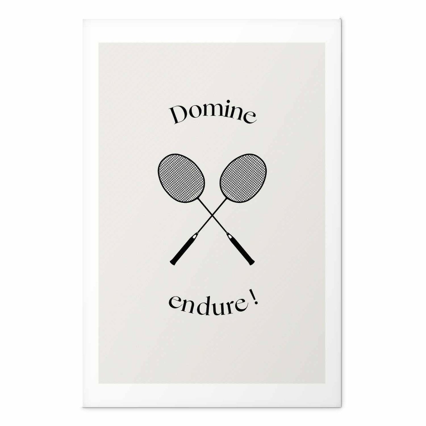 Poster - Summer Games - Badminton Rackets on a White Background