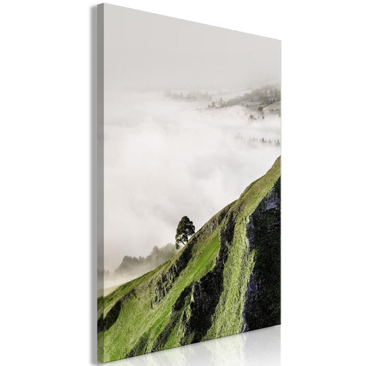 Leinwandbild - Tree Above Clouds (1 Part) Vertical Artgeist