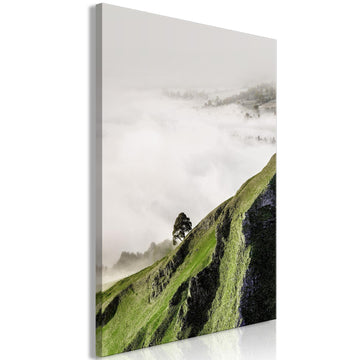 Leinwandbild - Tree Above Clouds (1 Part) Vertical Artgeist