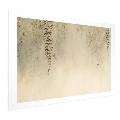 Poster - Beige Hummingbirds Artgeist