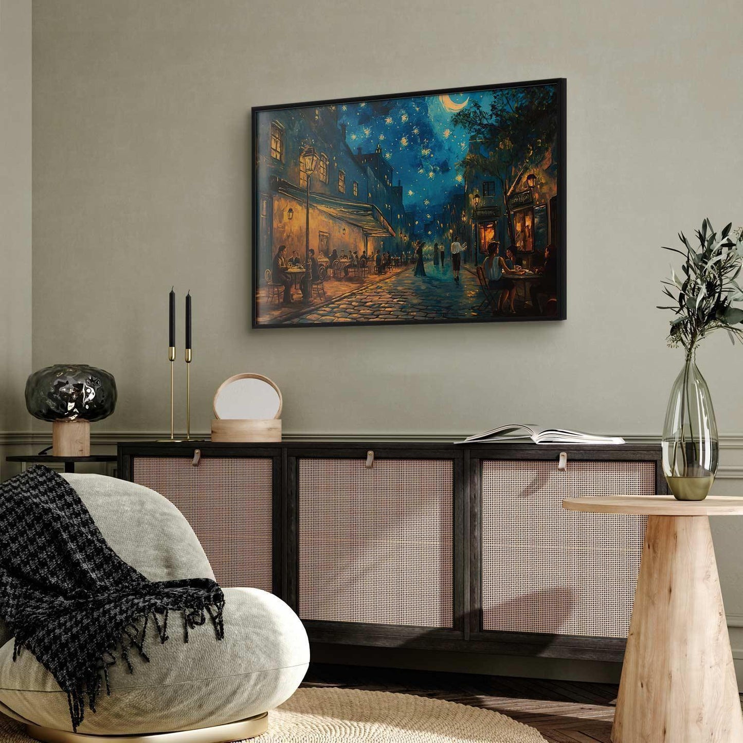 Poster - Paris street – a painting inspired by Vincent van Gogh's style