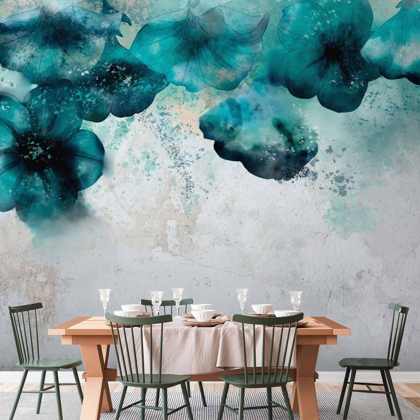 Fototapete - Blue Poppies