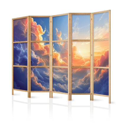 Japanischer Paravent - Sunset Over a Cloudy Sea: A Wonderful Symphony of Colors Artgeist