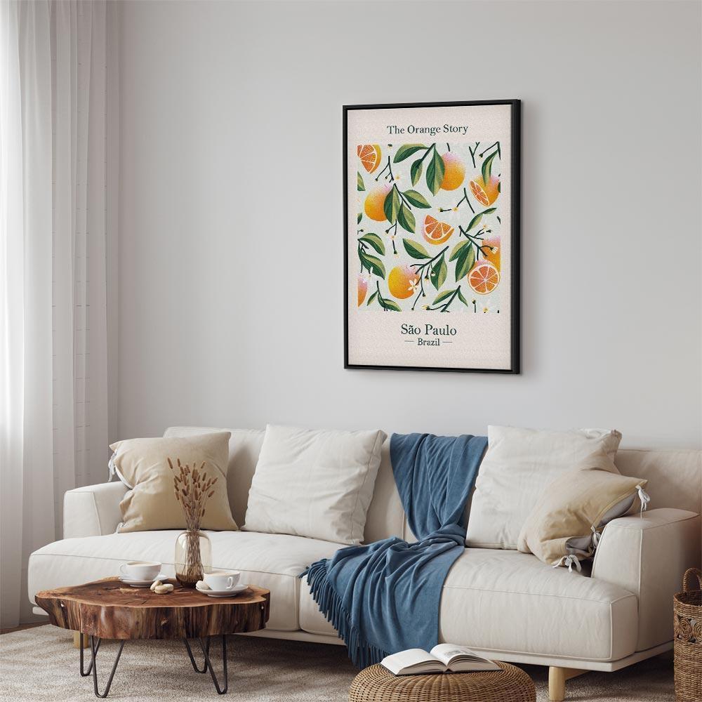 Leinwandbild - The Orange Story (1 Part) Vertical