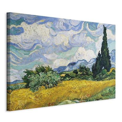 Leinwandbild - Vincent Van Gogh – Wheat Field with Cypresses