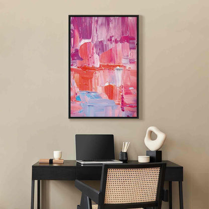 Leinwandbild - Colorful Contrasts - Energetic Color Transitions in Shades of Pink Artgeist