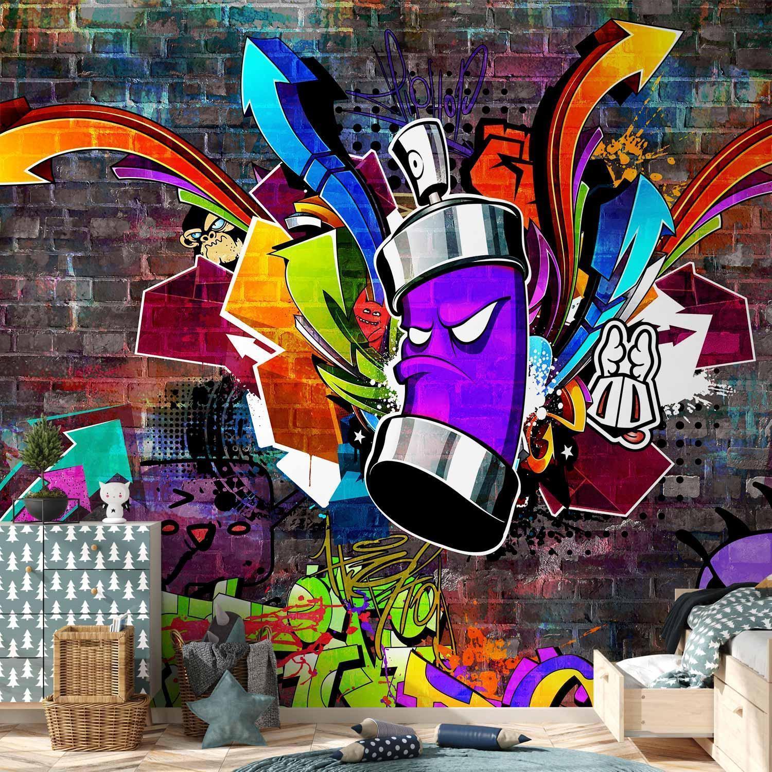Fototapete - Graffiti: Colourful attack Artgeist