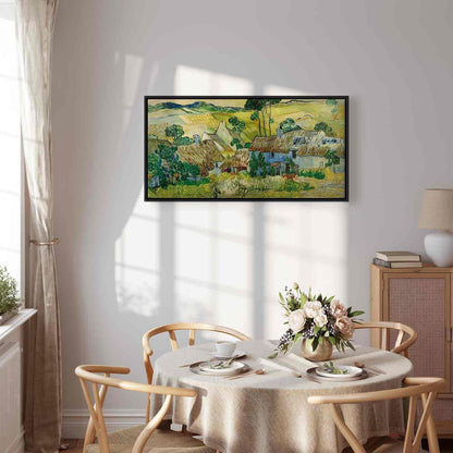 Leinwandbild - Farms near Auvers (Vincent Van Gogh) Artgeist