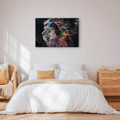 Leinwandbild - Crazy Lion (1 Part) Wide