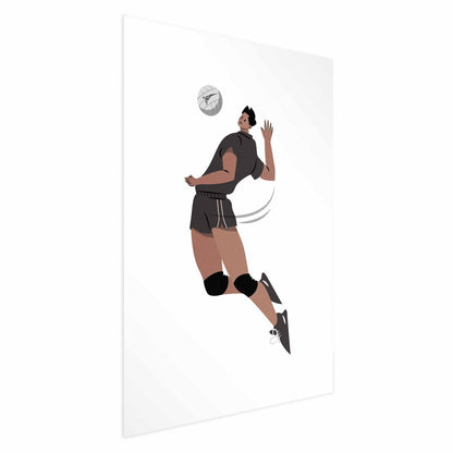Poster - Volleyball Player on a Light Background - Illustration