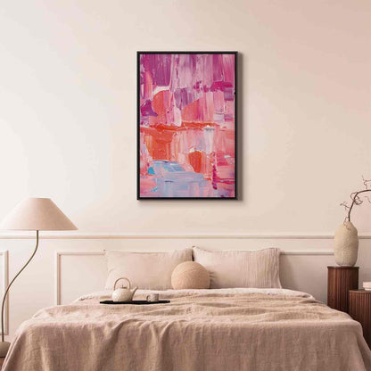 Leinwandbild - Colorful Contrasts - Energetic Color Transitions in Shades of Pink Artgeist