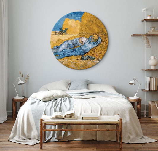 Rundes Bild - Noon: Rest from Work (Vincent Van Gogh) Artgeist
