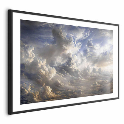 Poster Goldene Wolken – Abendhimmel in warmem Licht