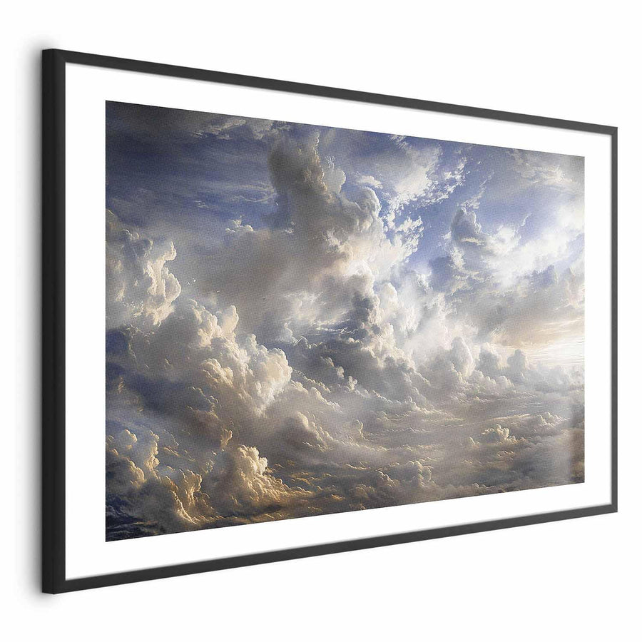 Poster Goldene Wolken – Abendhimmel in warmem Licht