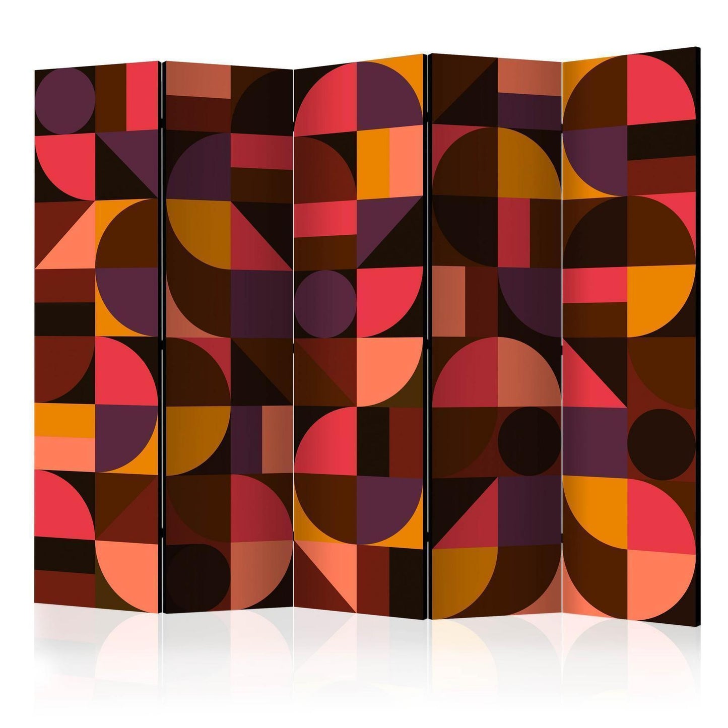 Paravent - Geometric Mosaic (Red) II Artgeist