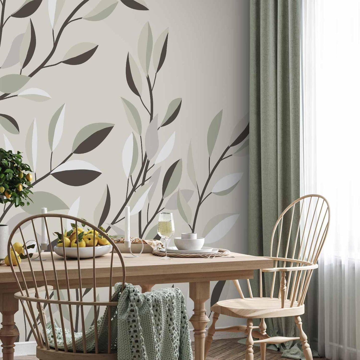 Fototapete - Climbing Leaves - First Variant