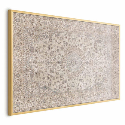 Poster - Sand Carpet - Worn Persian Rug with Rich Ornamental Motifs Artgeist
