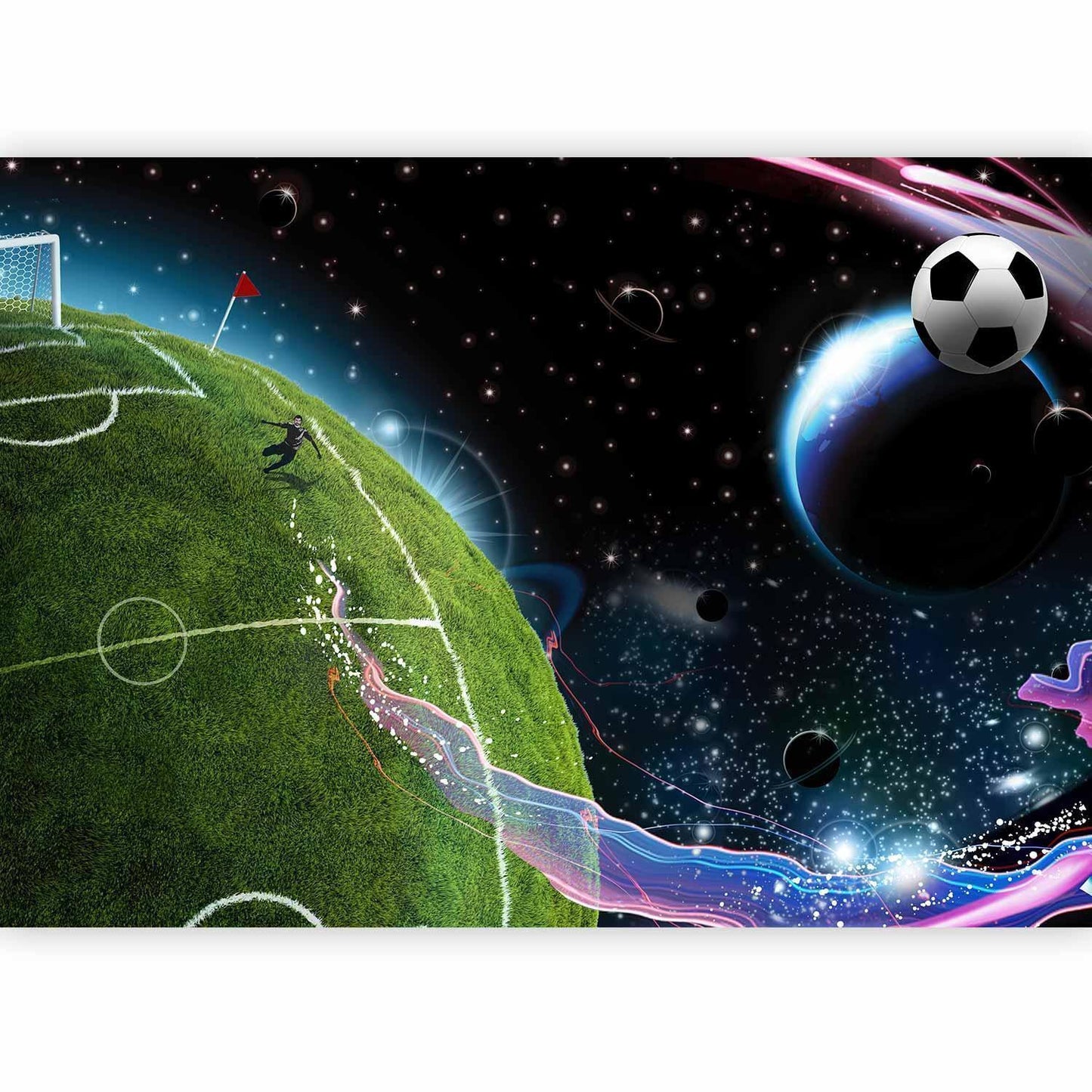 Fototapete Weltraum Match – Kosmisches Design für moderne Räume