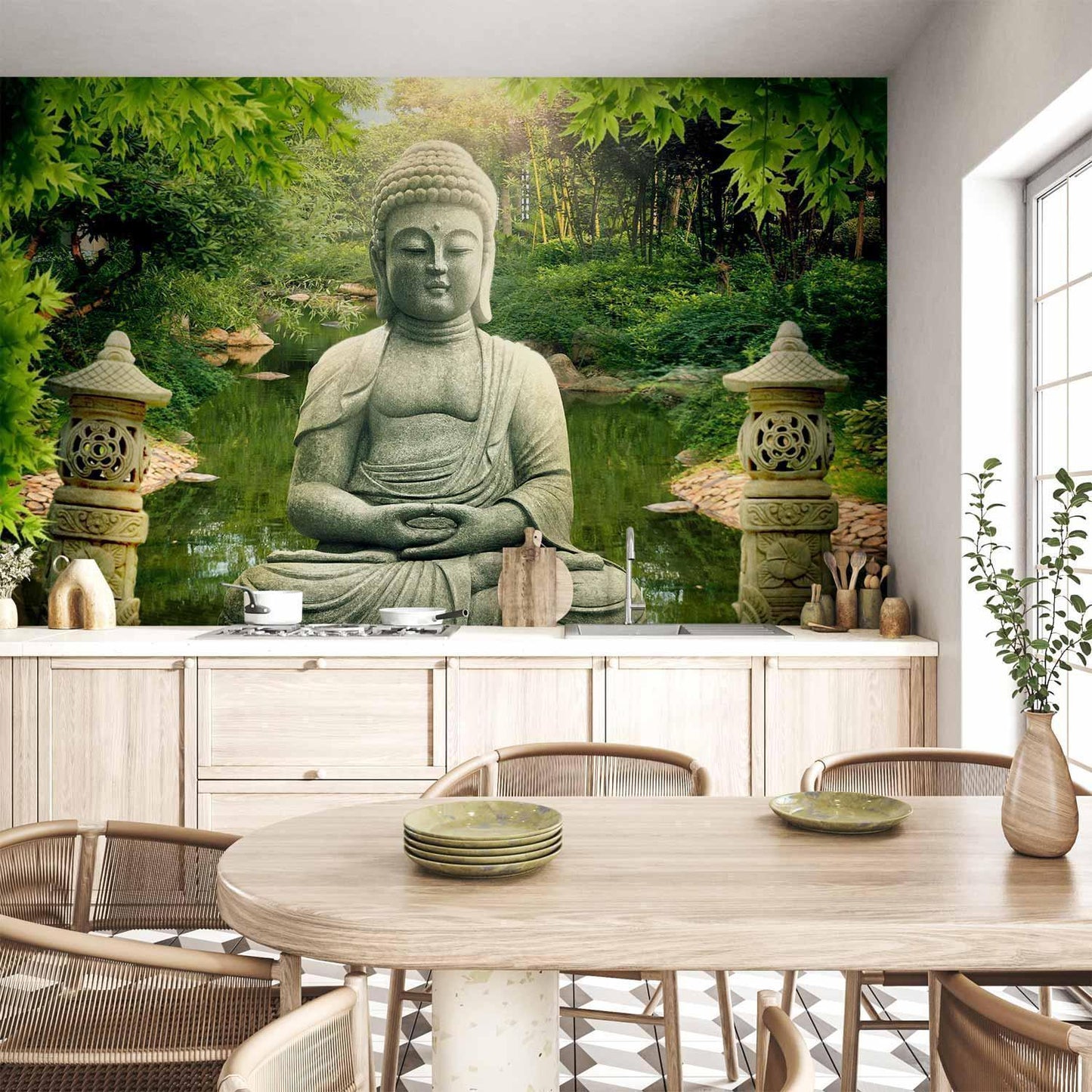 Fototapete - Buddha's garden Artgeist