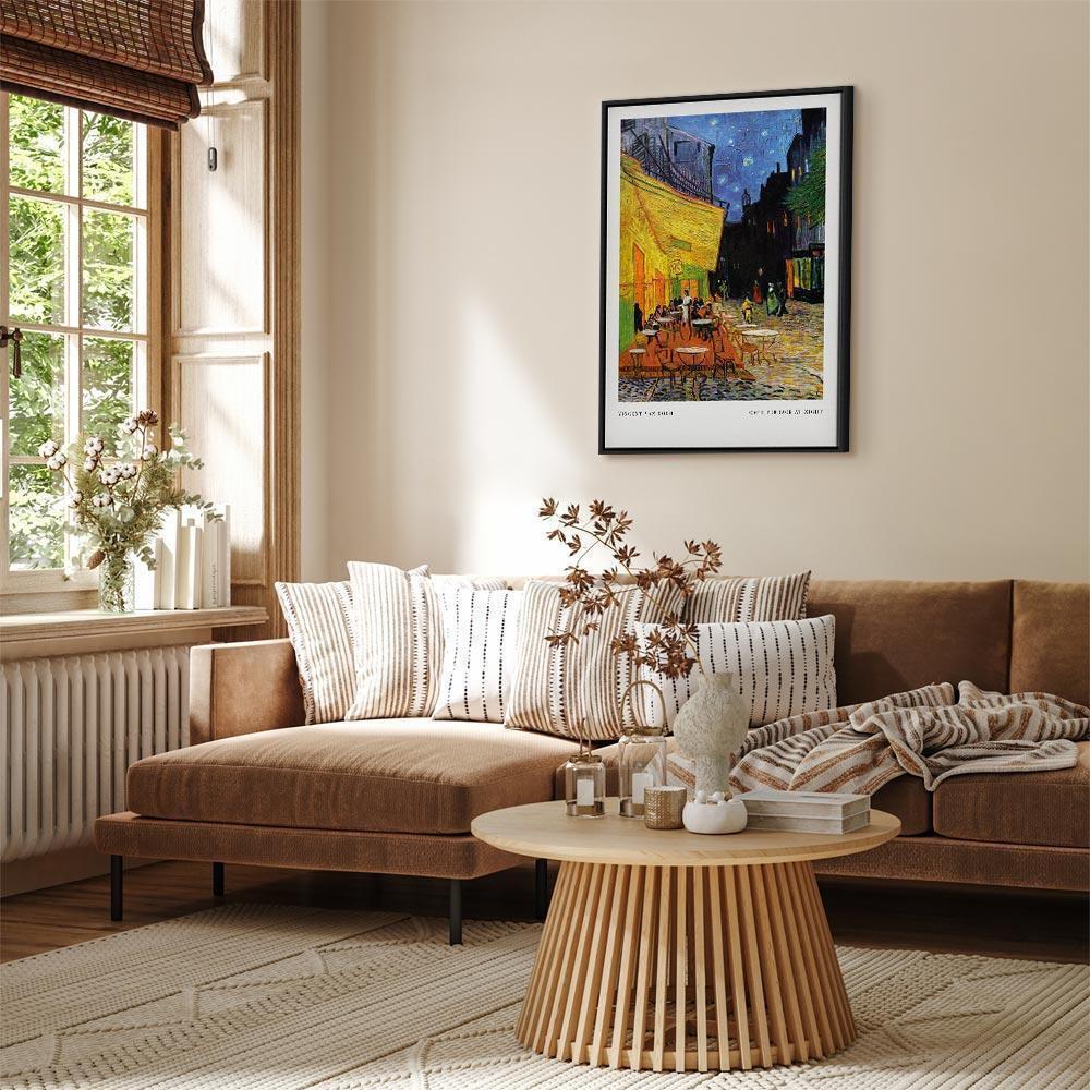 Leinwandbild - Cafe at Night (1 Part) Vertical