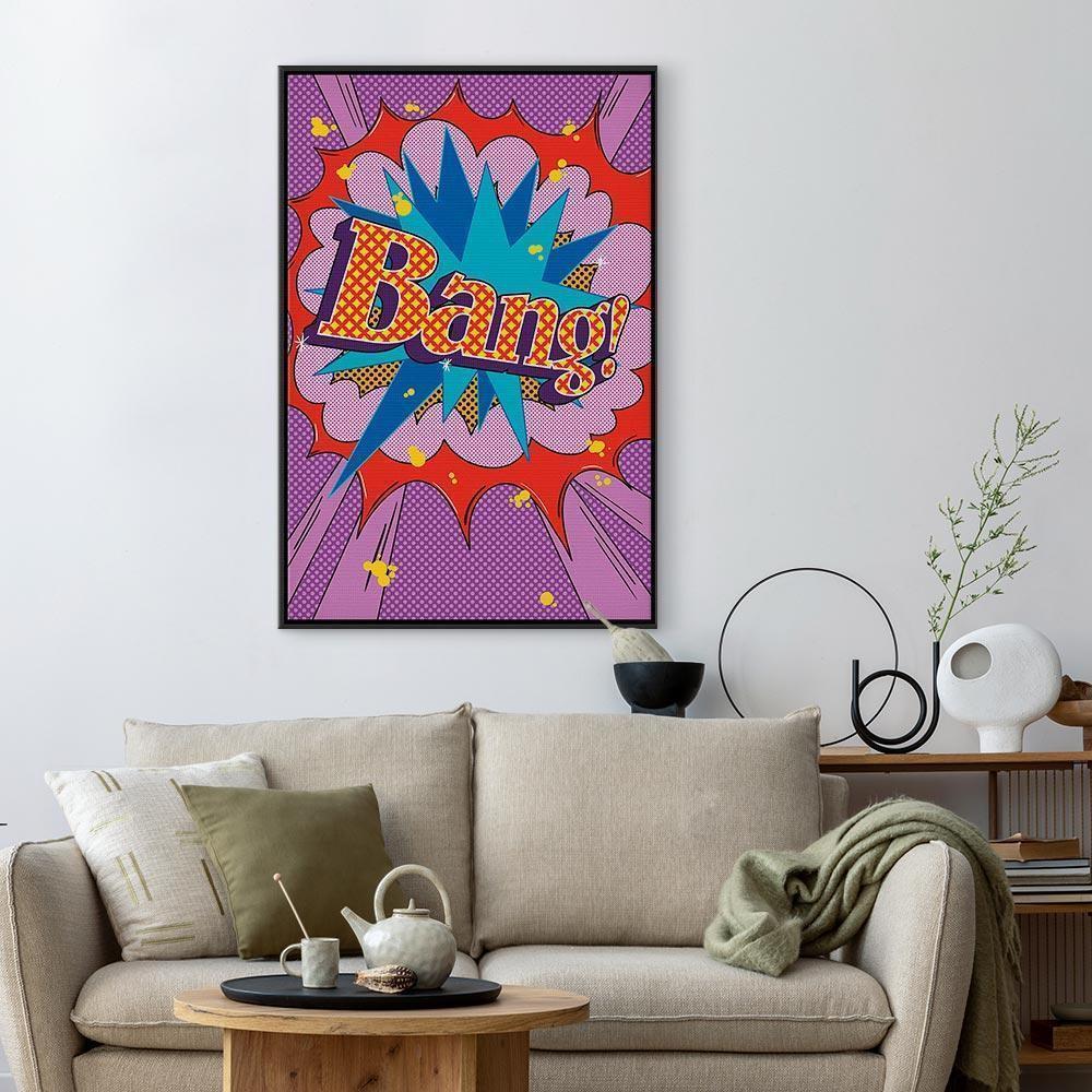 Leinwandbild - Comic Street Art (1-part) - Colorful Text on Vibrant Background